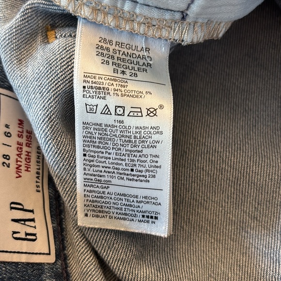 GAP High Rise Vintage Slim Jean - Picture 10 of 11